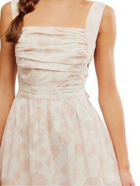Free People White Dress with Blush Floral Print